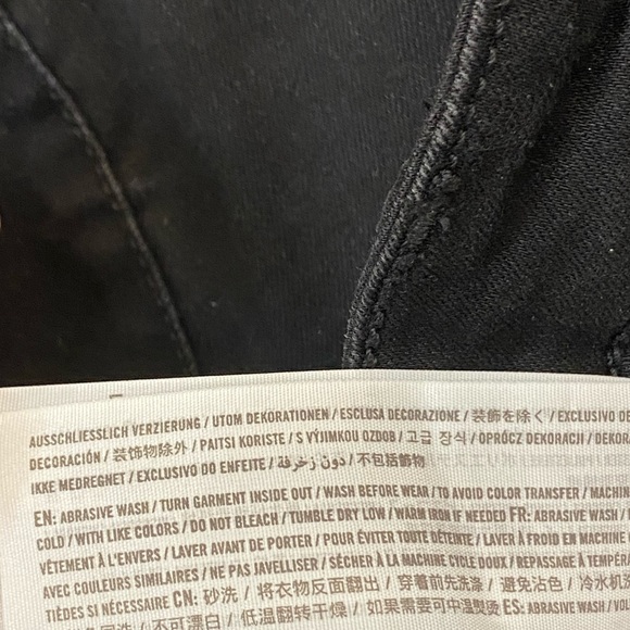 Hollister Distressed Mid Rise Super Skinny Classic Stretch Black Jeans size 5R - Picture 10 of 13